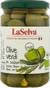VihreÀt oliivit suolaliemessÀ BIO 310 g LASELVA
